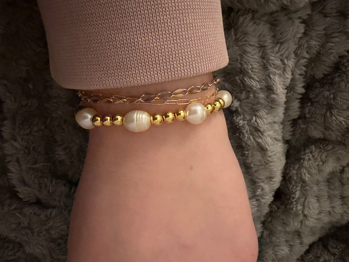 Freshwater pearl non tarnish bracelet
