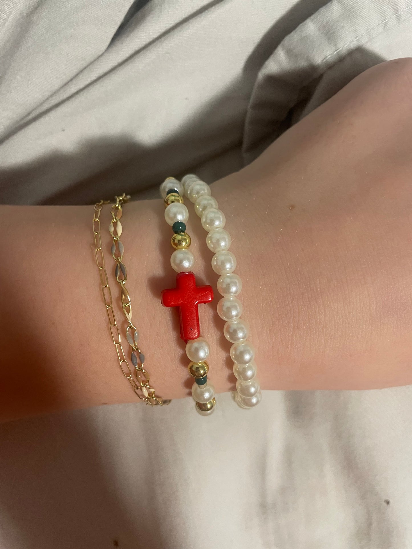non tarnish Christmas bracelet set