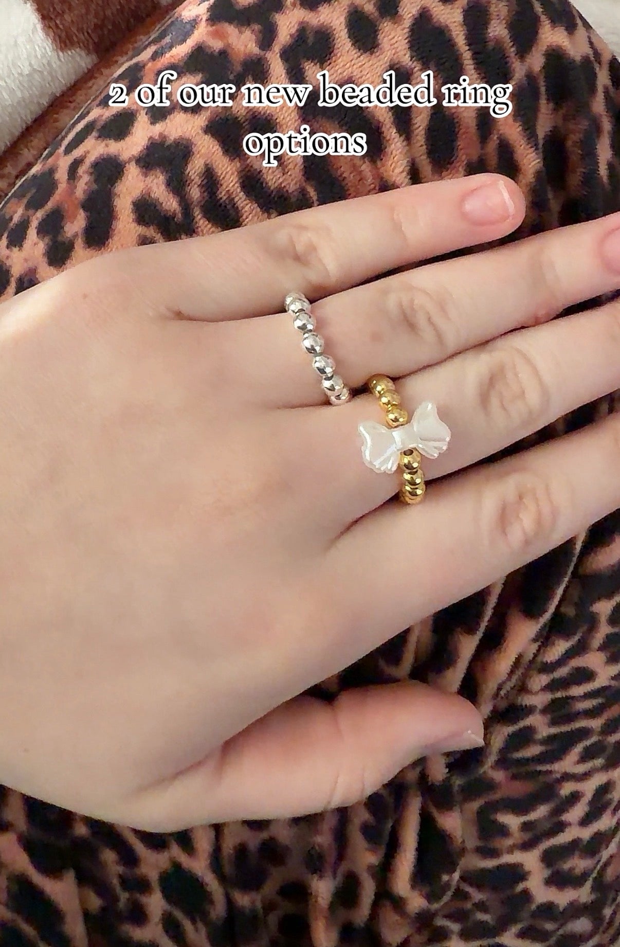 Mini bow ring non tarnish