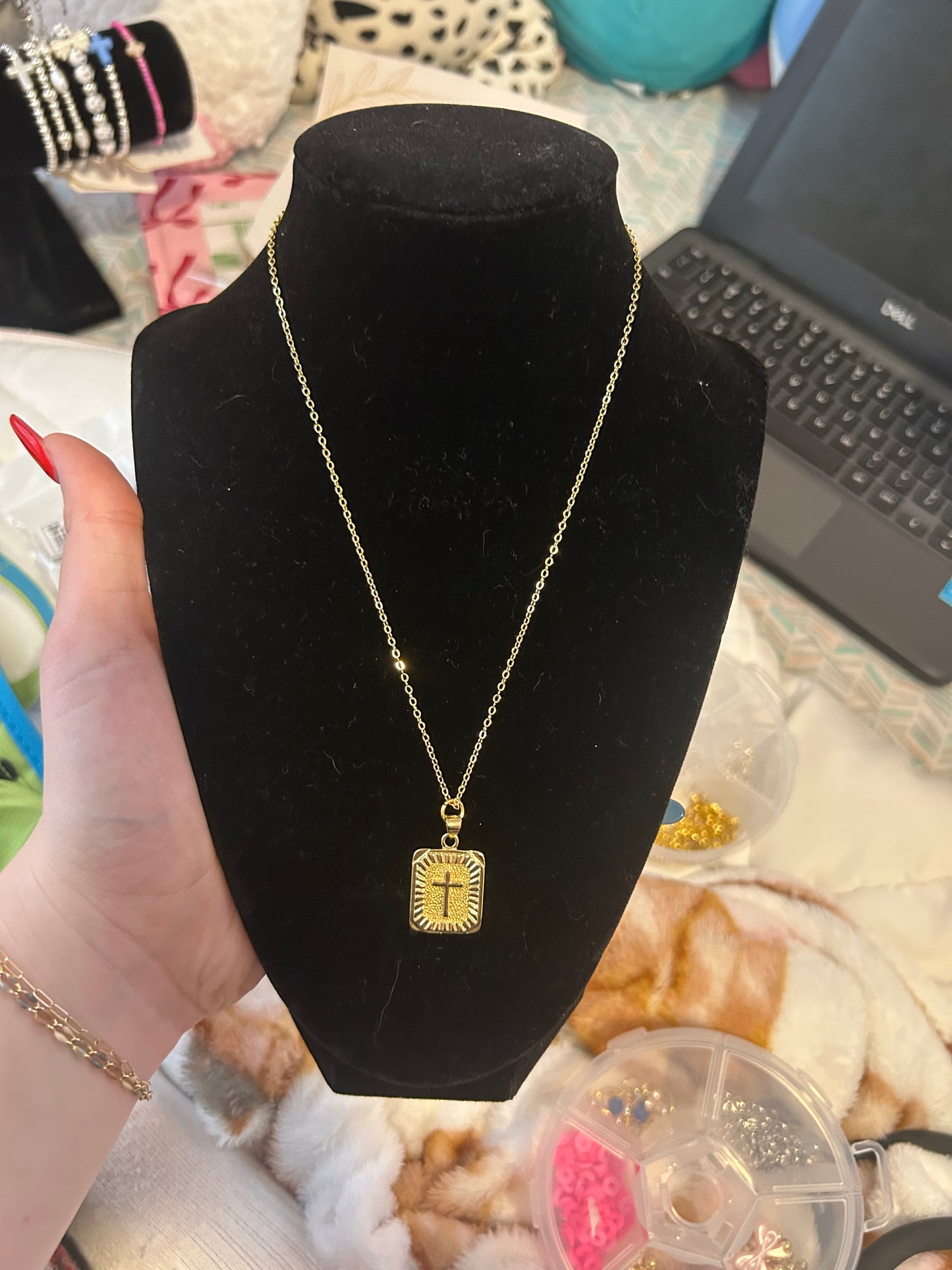 Cross non tarnish necklace