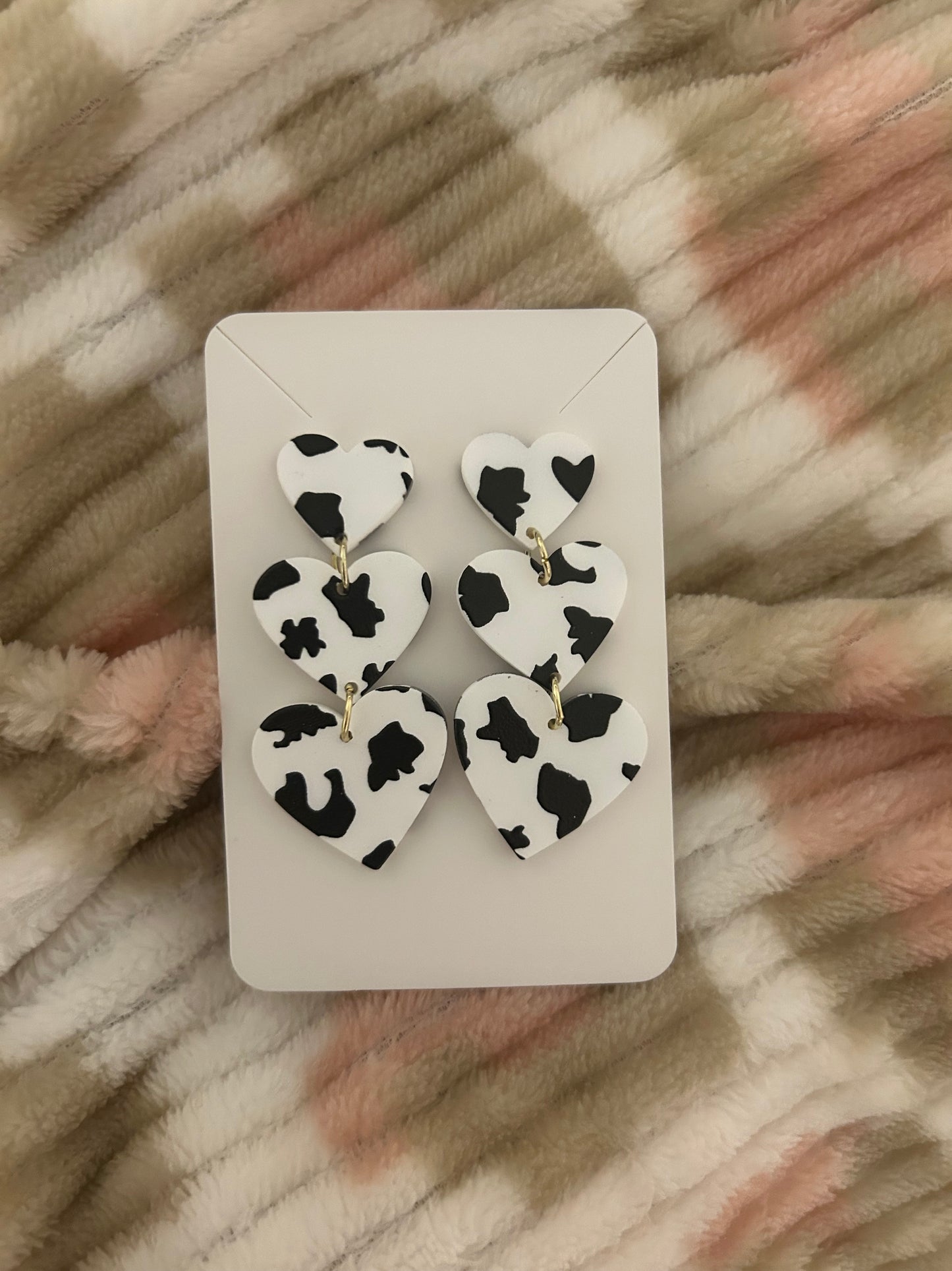 Cow heart earrings