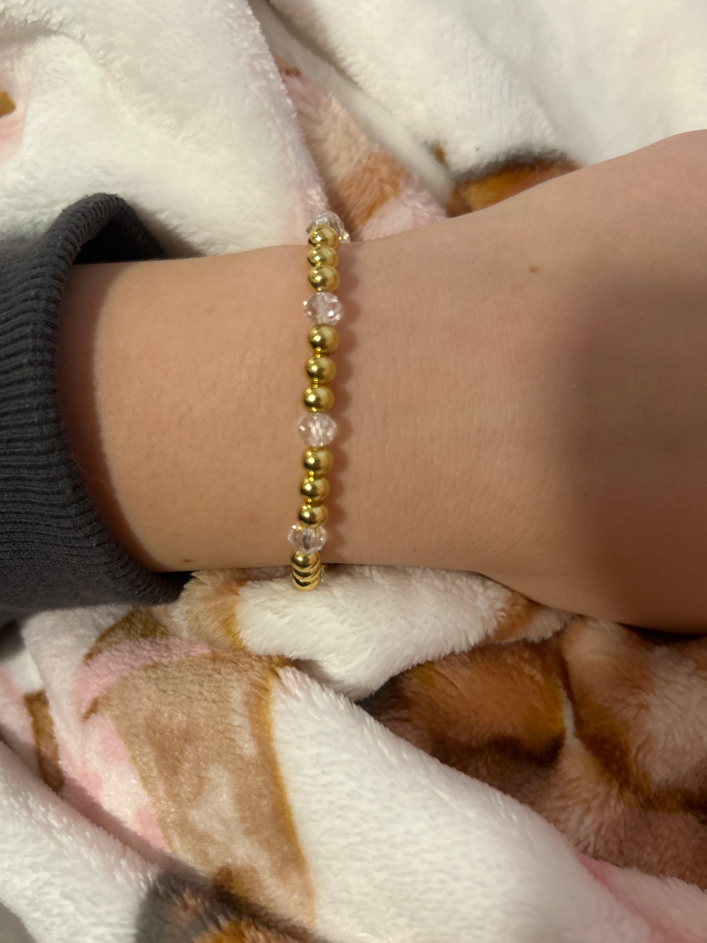 bracelet non-tarnish crystal beaded