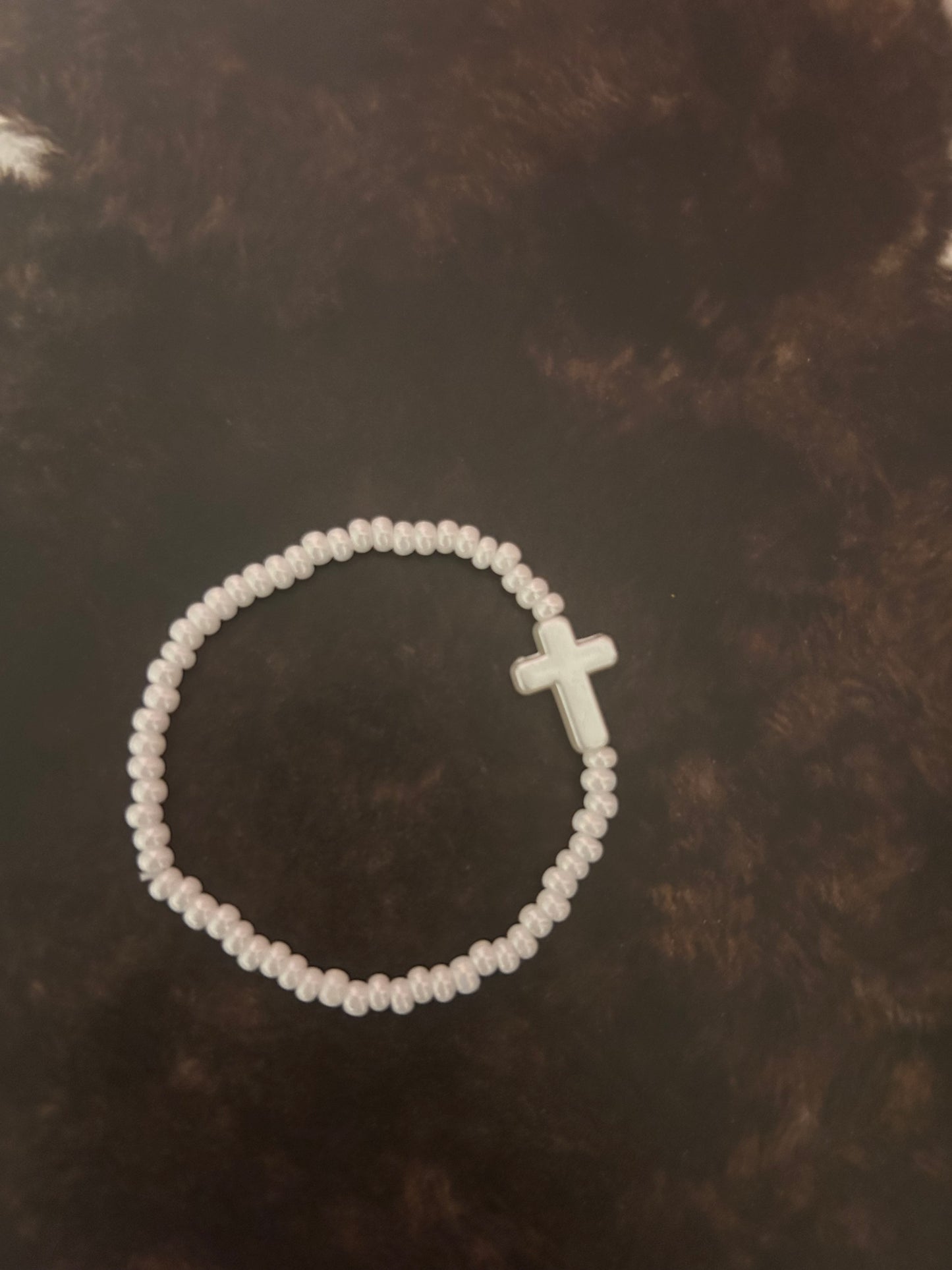 White cross bracelet