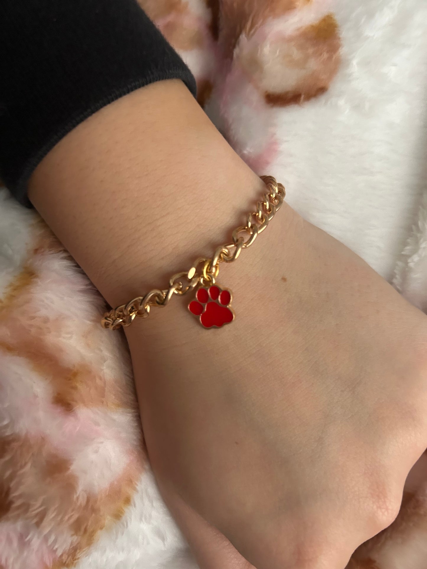 Cougars bracelet with gold plated chain