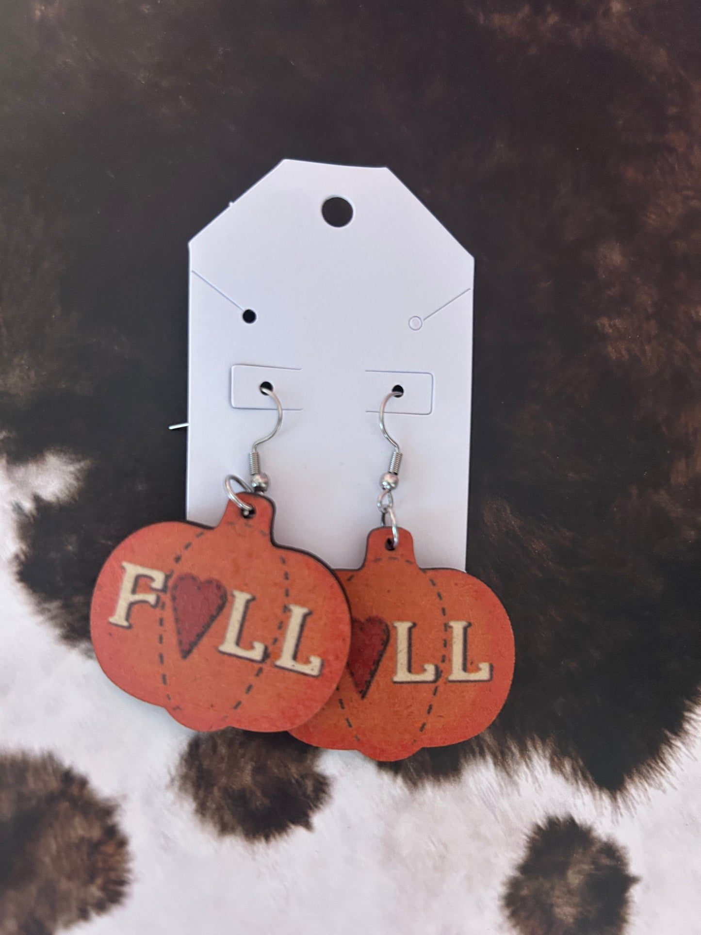 Fall pumpkin earrings