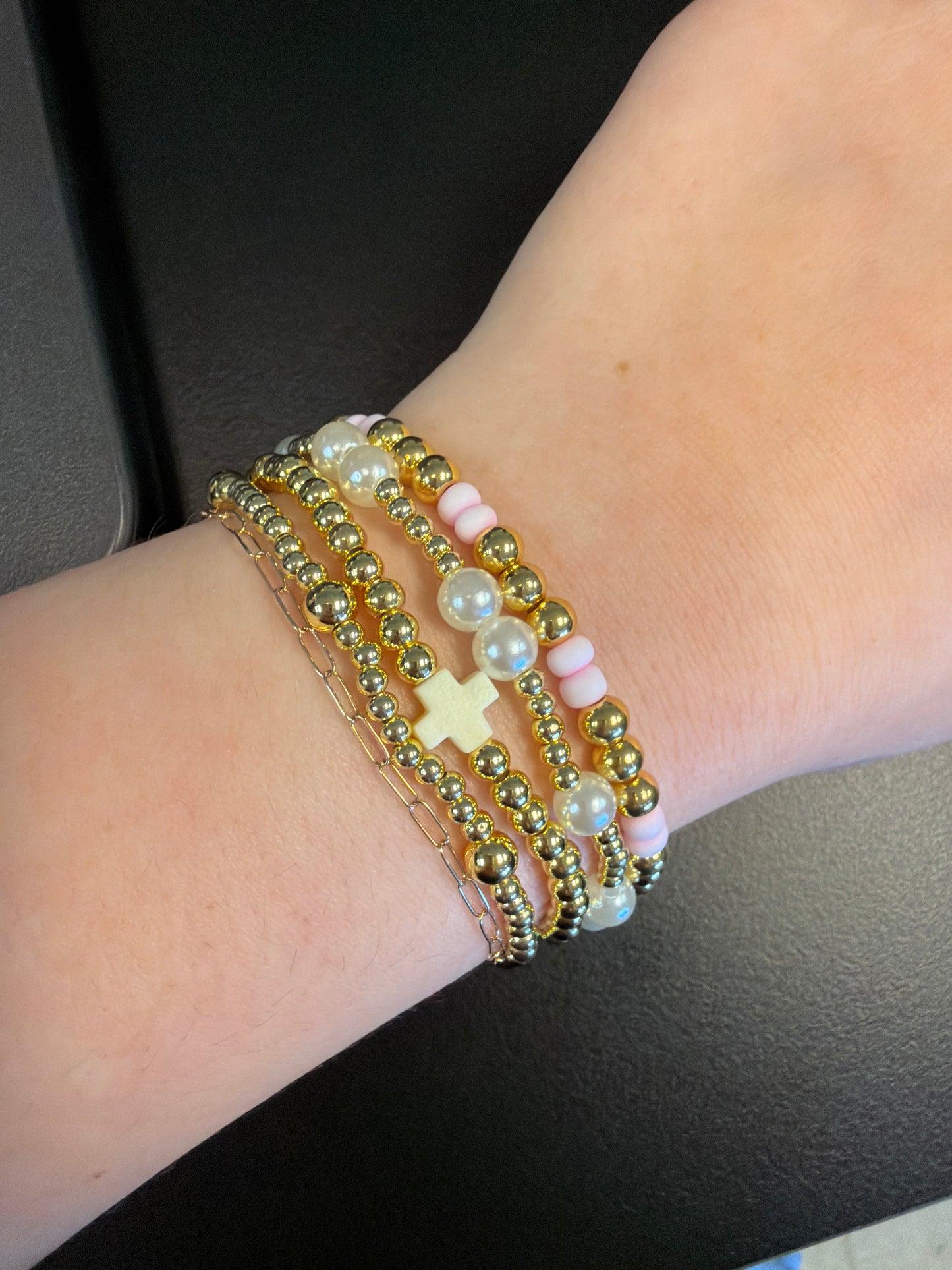 Light pink and cream stack