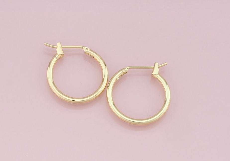 Eliana waterproof clasp hoop earrings