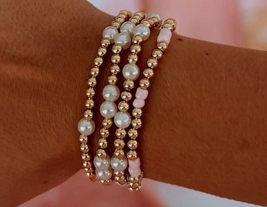 Light pink and pearly stack