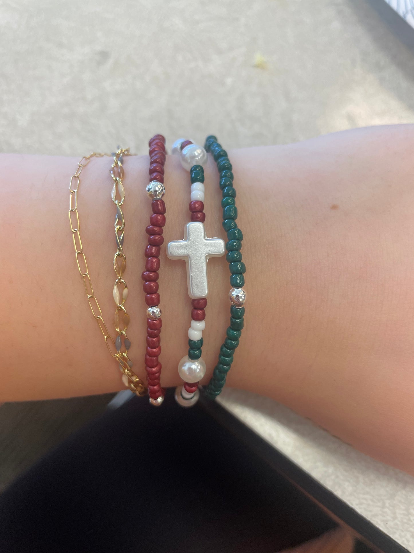 Christmas non tarnish silver stack