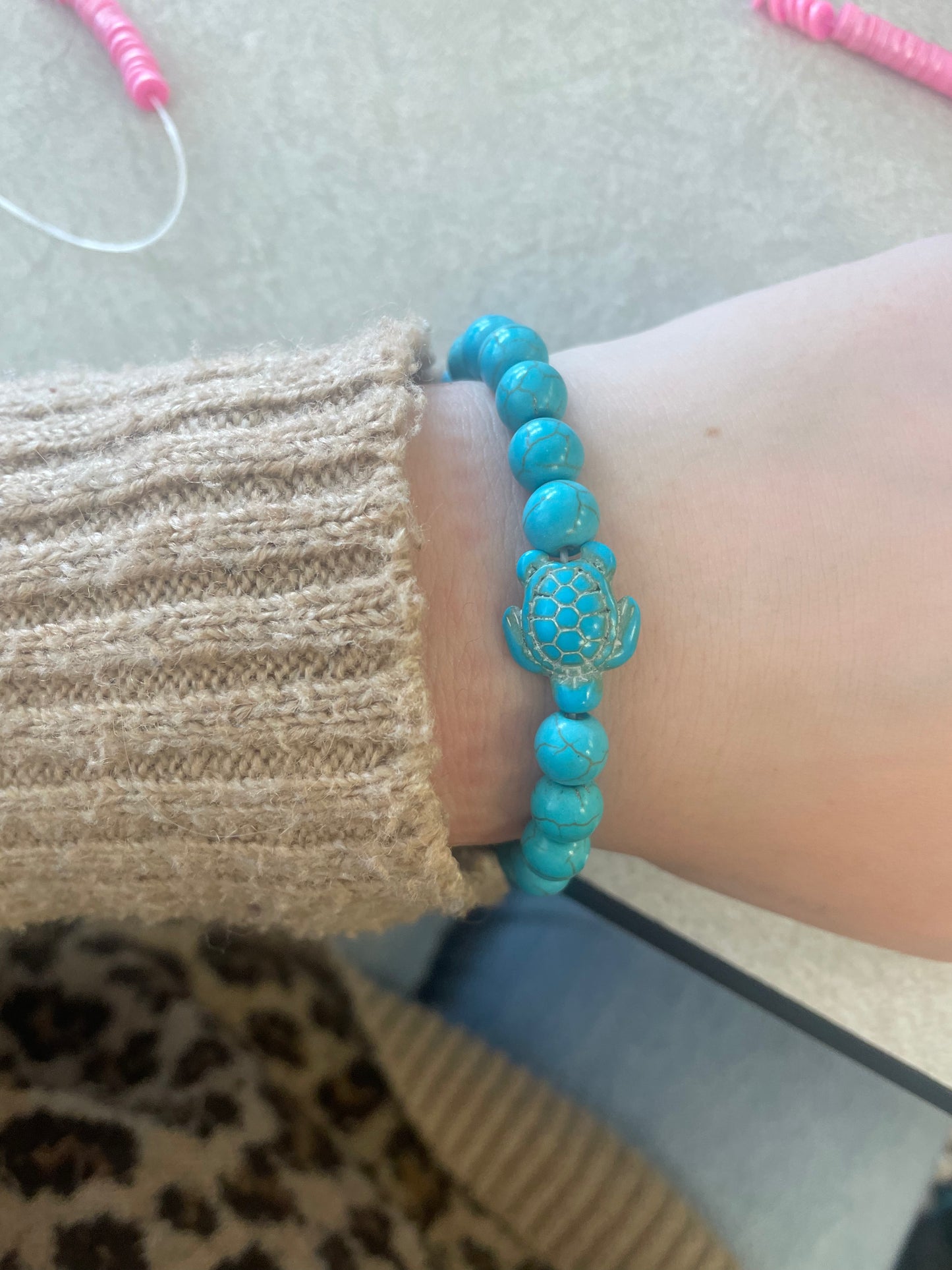 Turquoise turtle bracelet