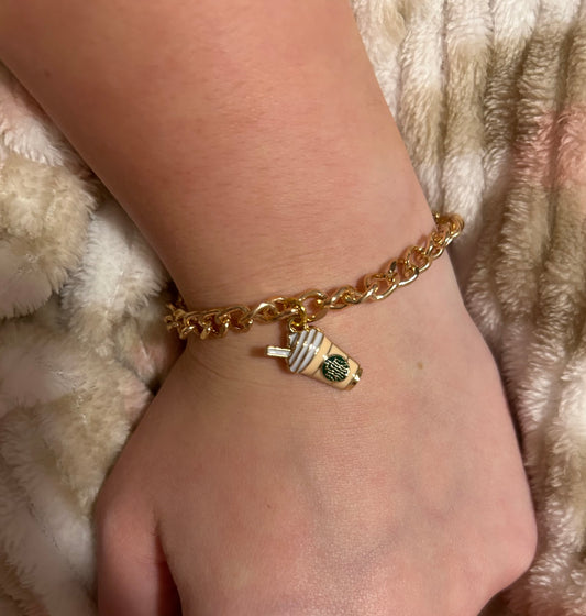 Coffee bracelet in gold