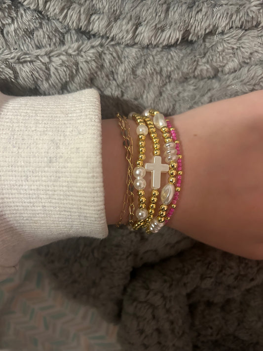 Pearly cross stack