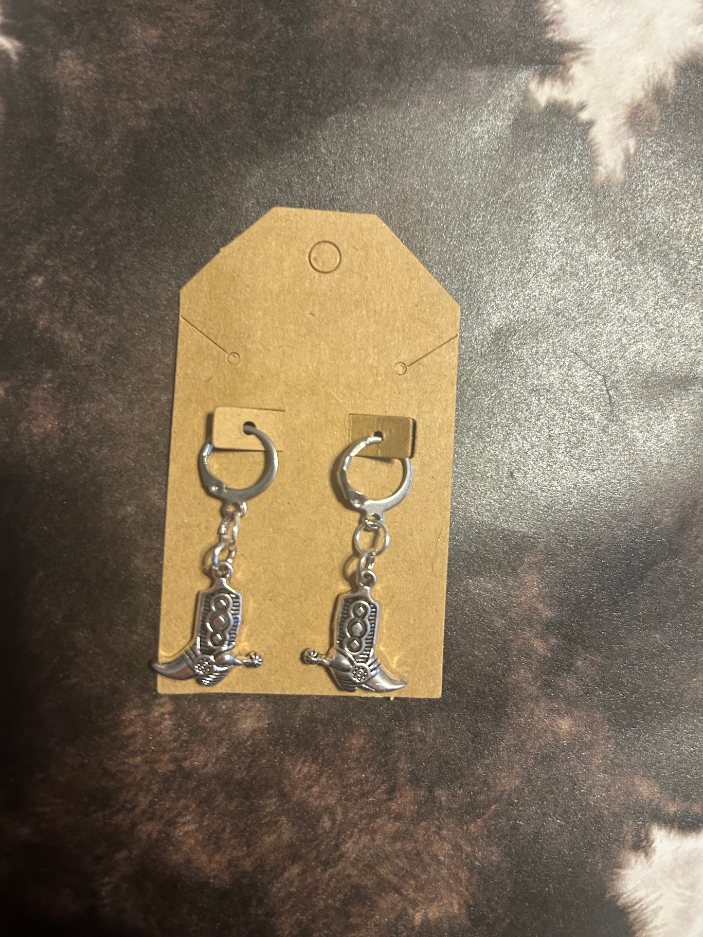 Boot hoop earrings