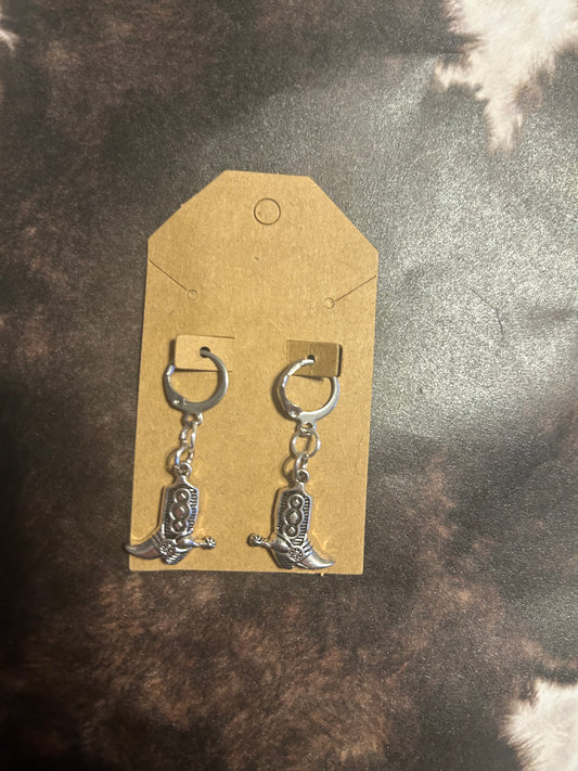 Boot hoop earrings