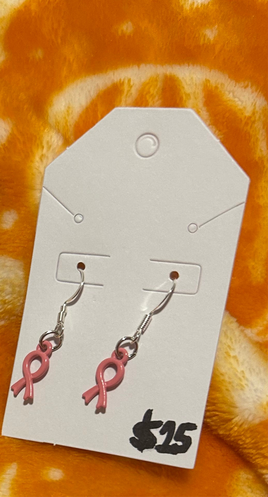 Breast cancer awareness earring