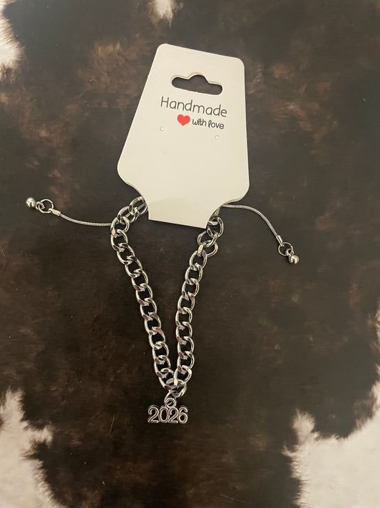 Class of 26’ bracelet silver
