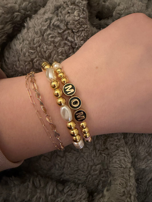 Mom non tarnish pearl set
