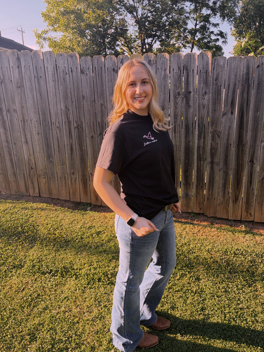 Southern mallard classic pink camo duck women’s tee