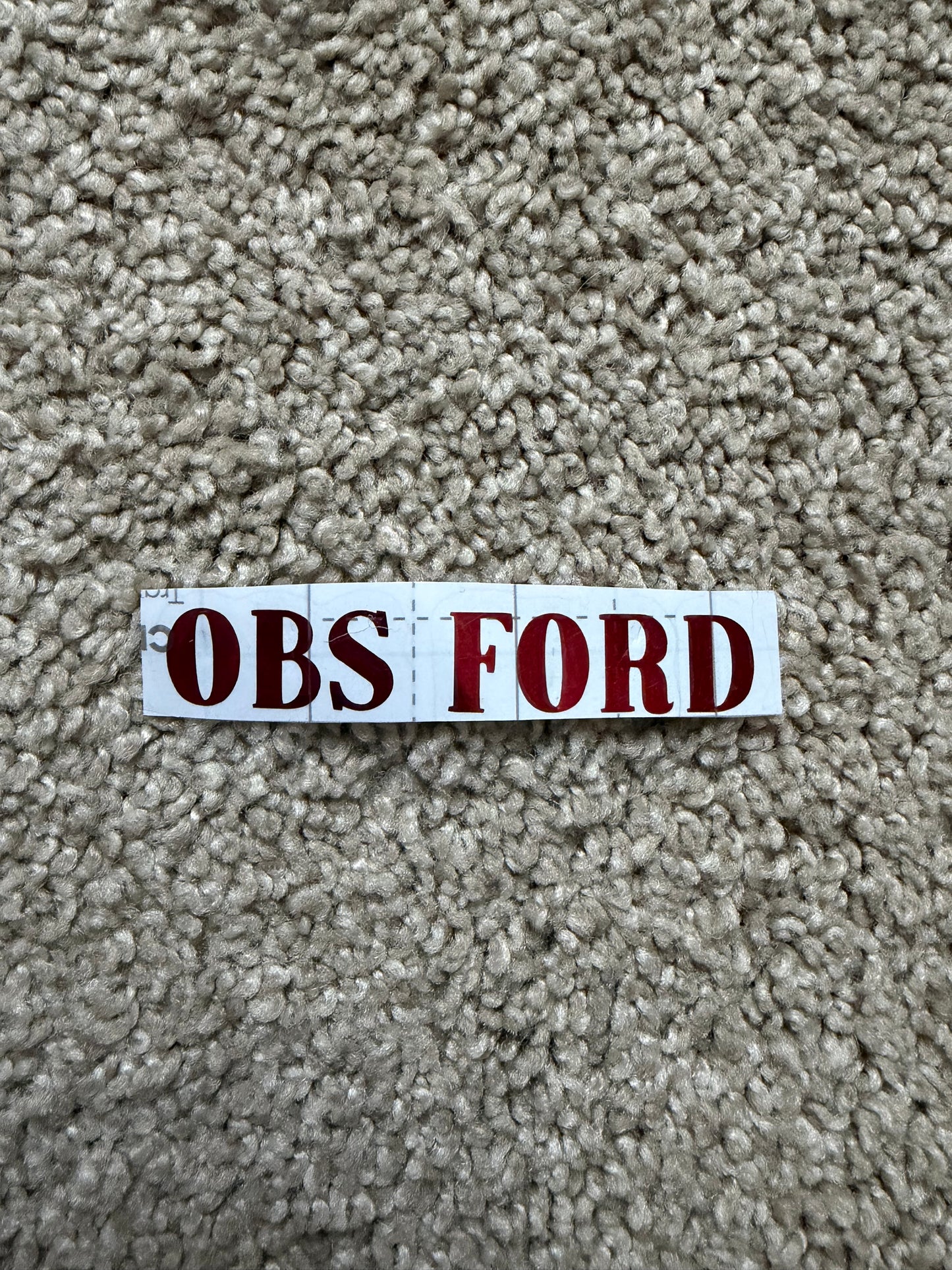 Obs ford sticker size small