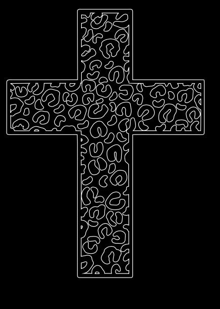 Size medium leopard cross sticker