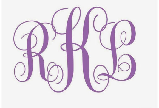 Custom monogram sticker message to order size medium