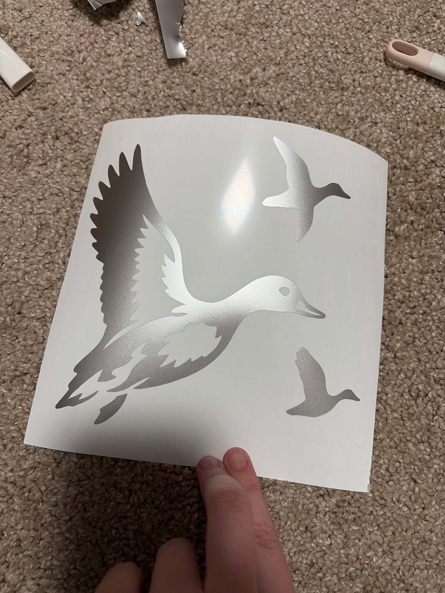 Classic duck sticker size large
