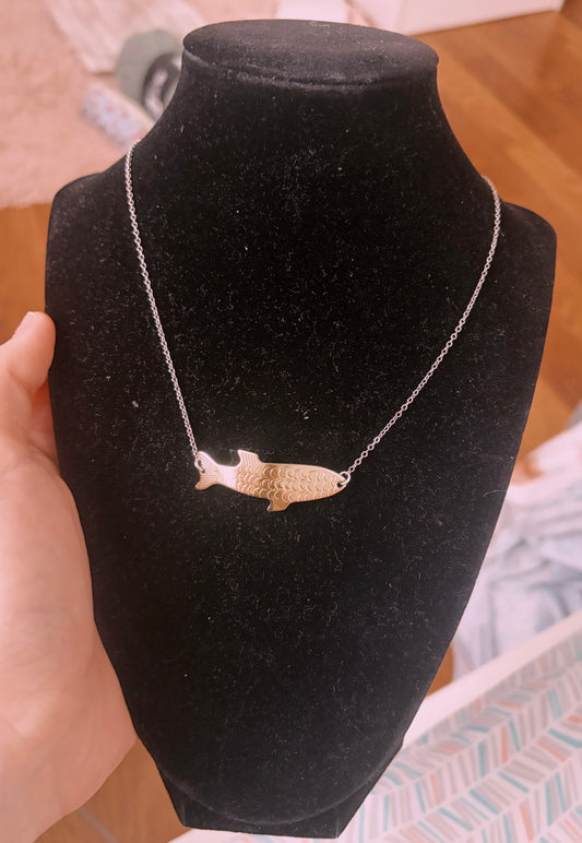 Kastmaster gold fish lure silver filled non tarnish necklace