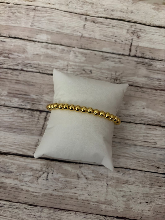 All gold 4mm bracelet non tarnish