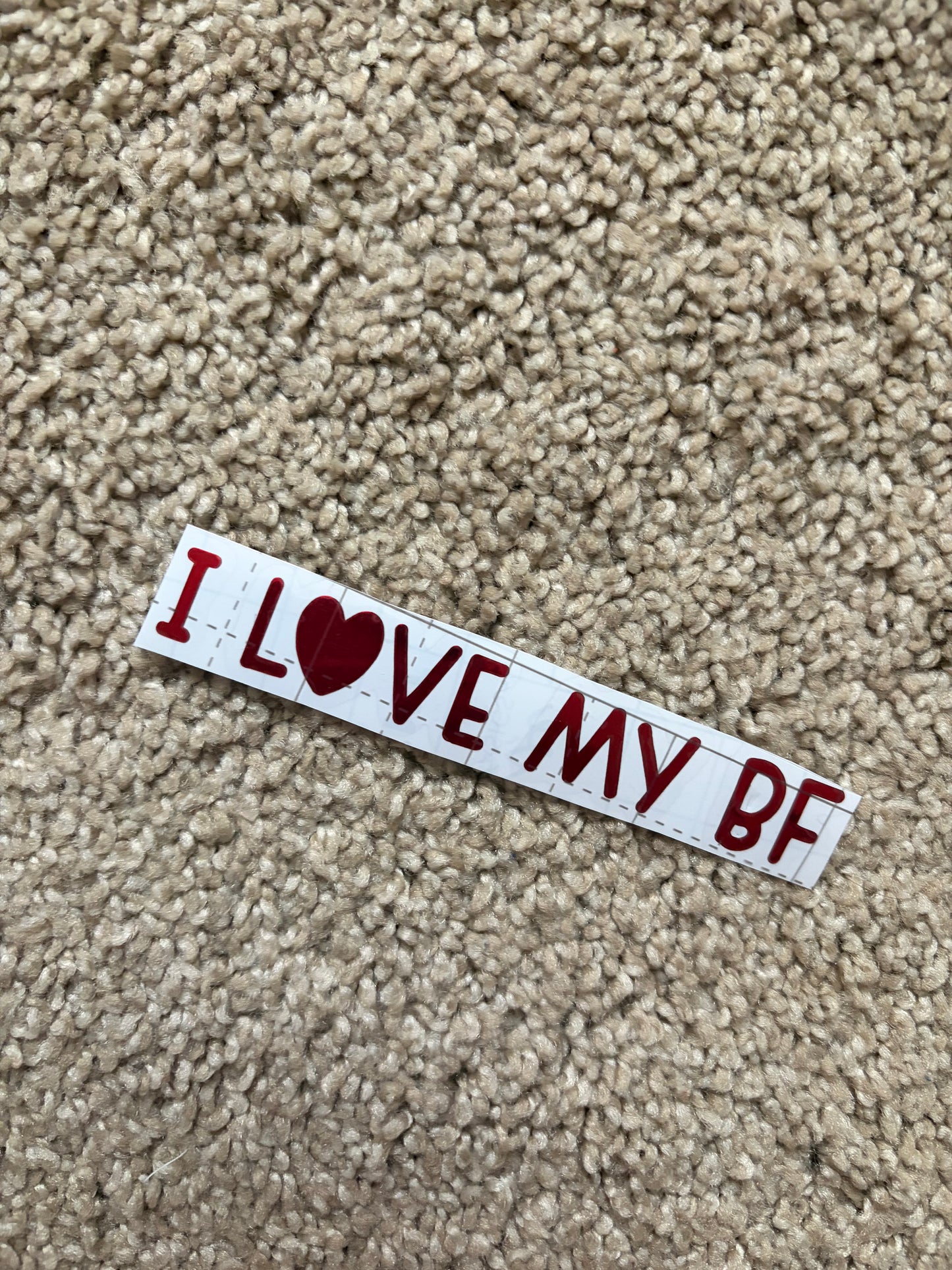 I love my bf sticker size small