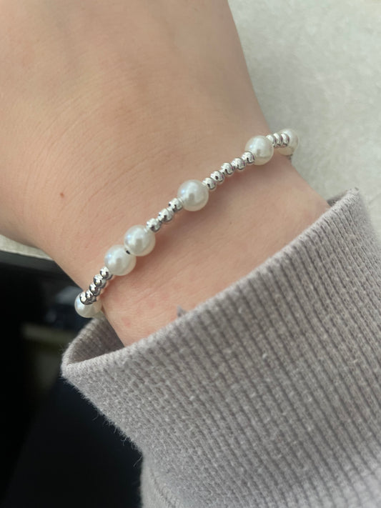 pearl wonder bracelet non tarnish in silver