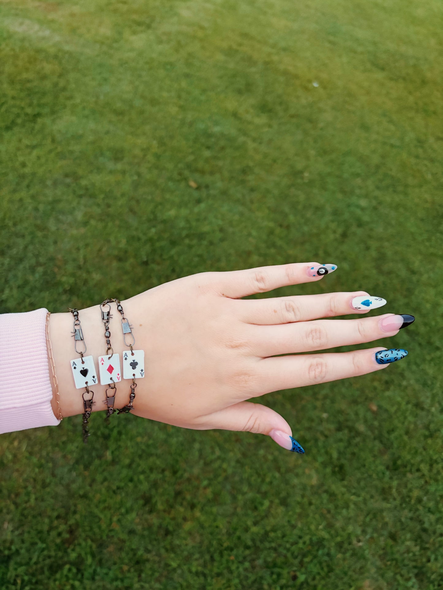 Ace card swivel bracelet adjustable