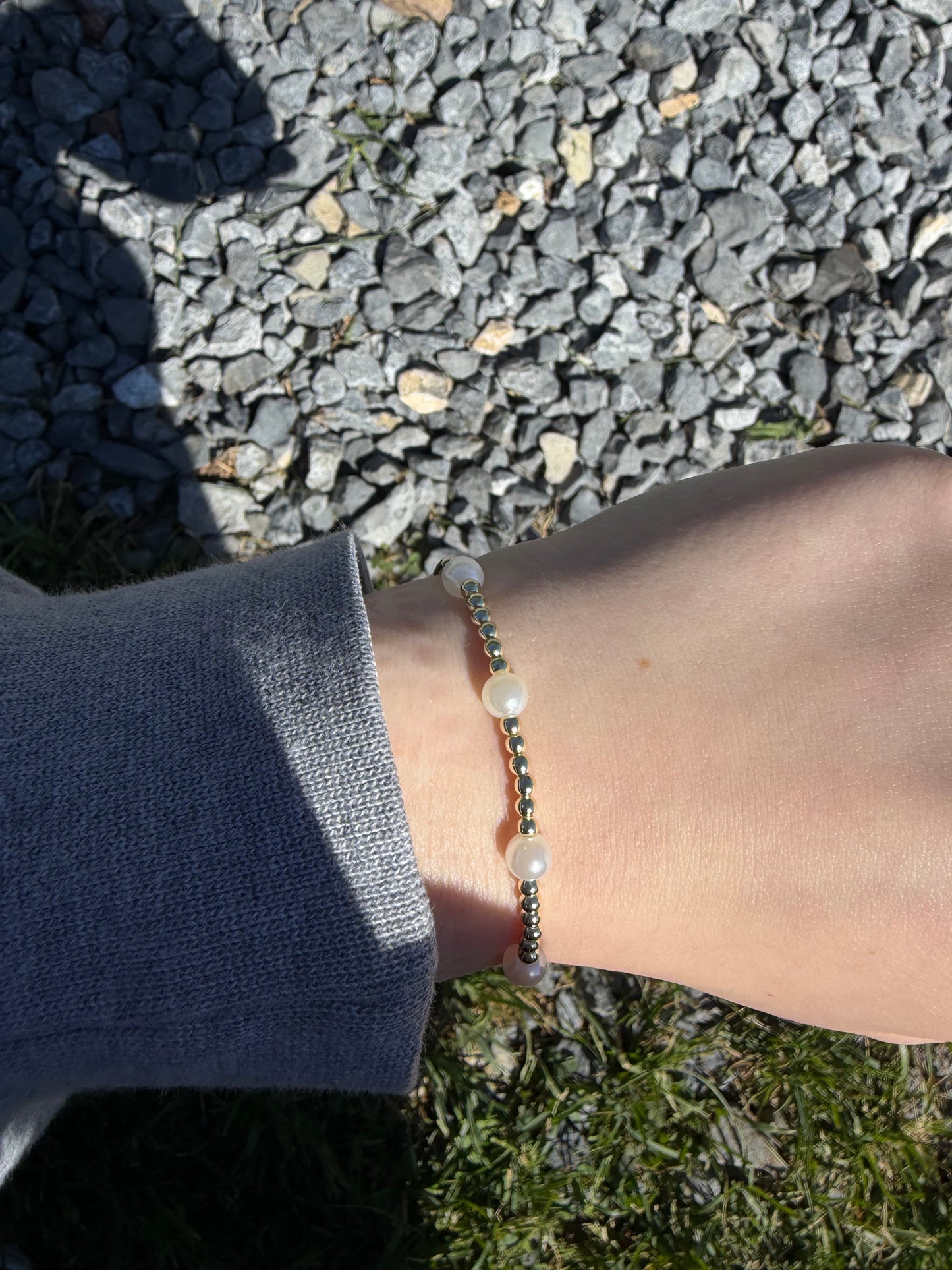 Delilah pearl bracelet gold filled non tarnish