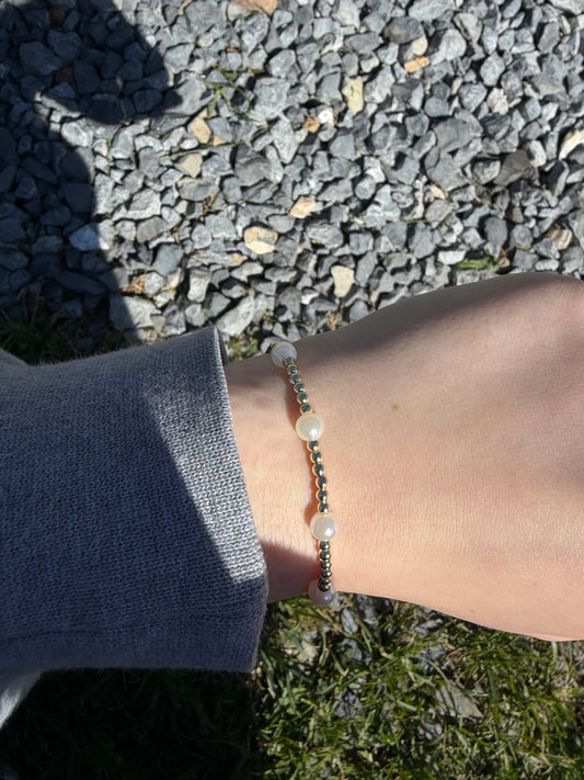 Delilah pearl bracelet gold filled non tarnish