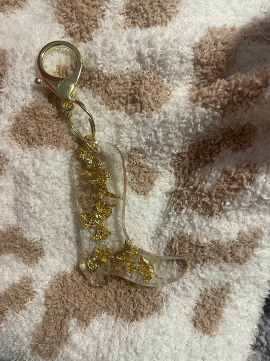 Resin boot keychain