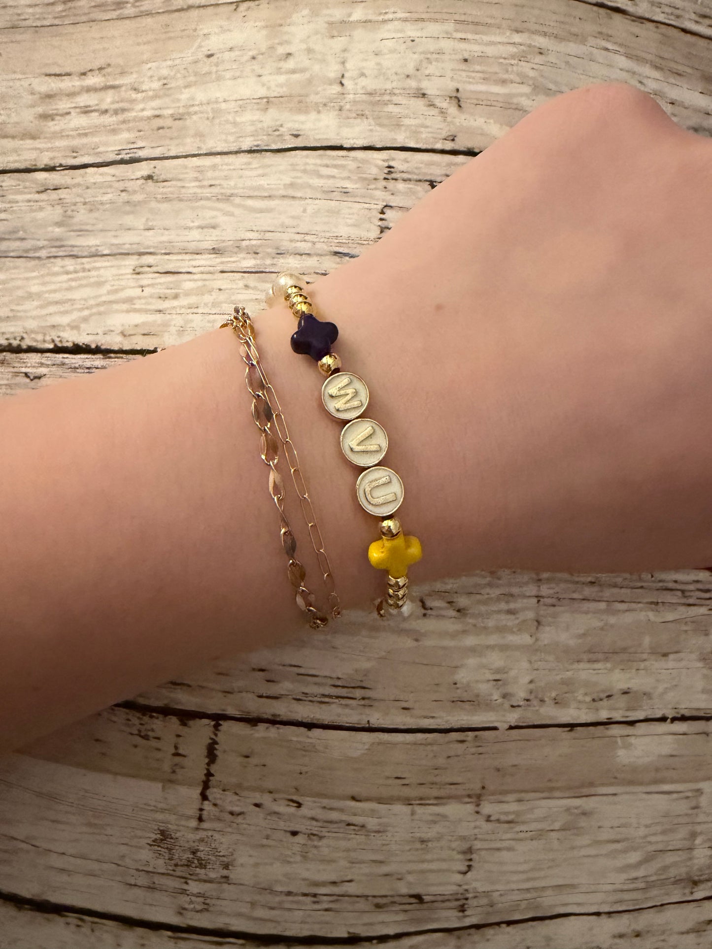 WVU bracelet non tarnish
