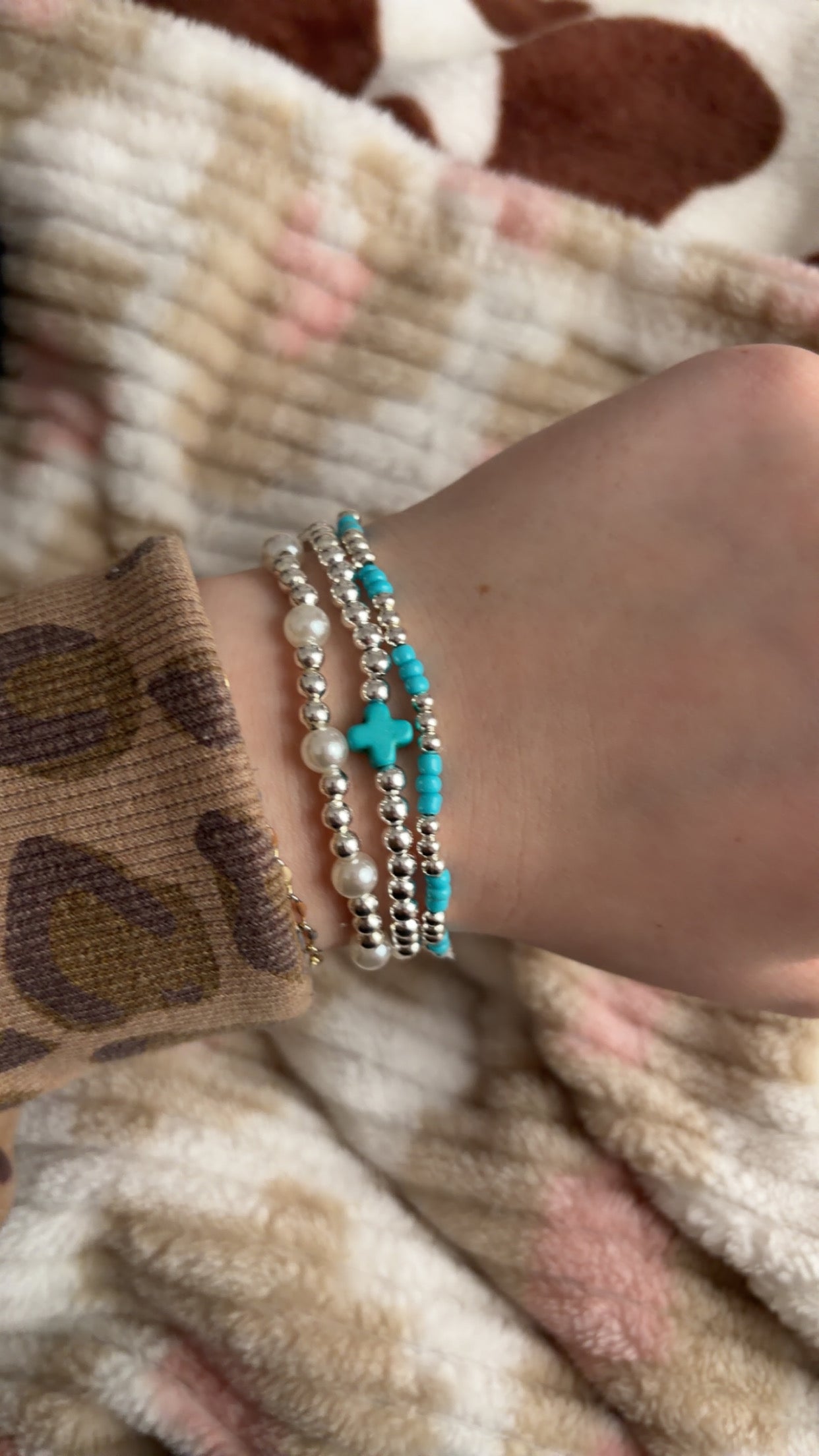 Turquoise cross non tarnish stack (3)
