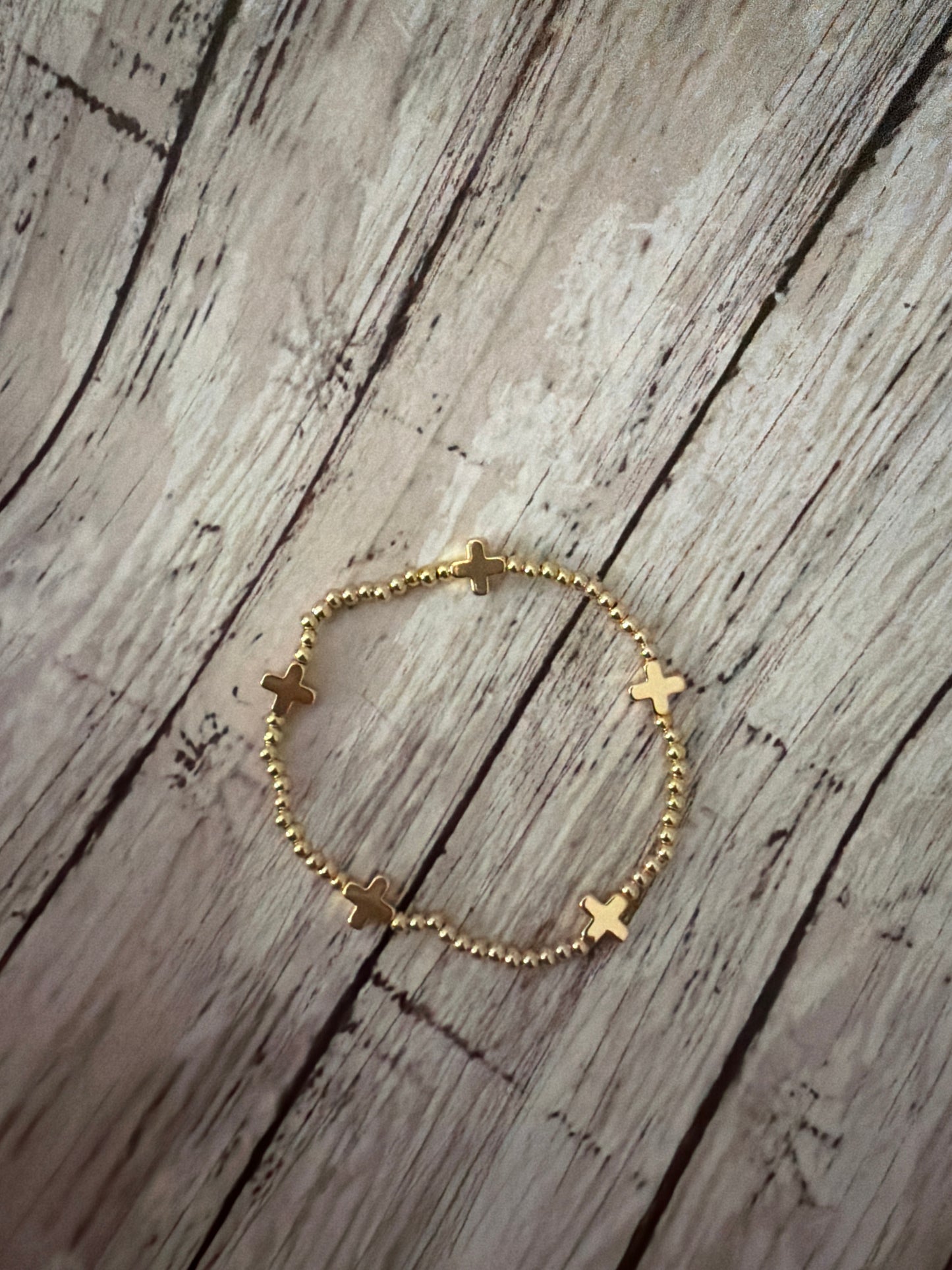 Lovely Golden cross bracelet non tarnish