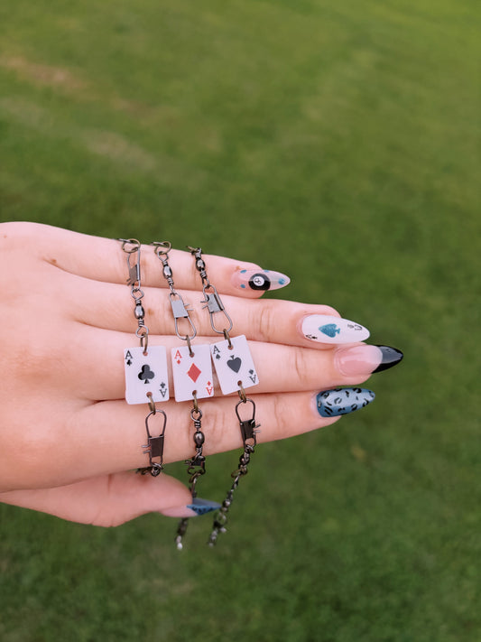 Ace card swivel bracelet adjustable