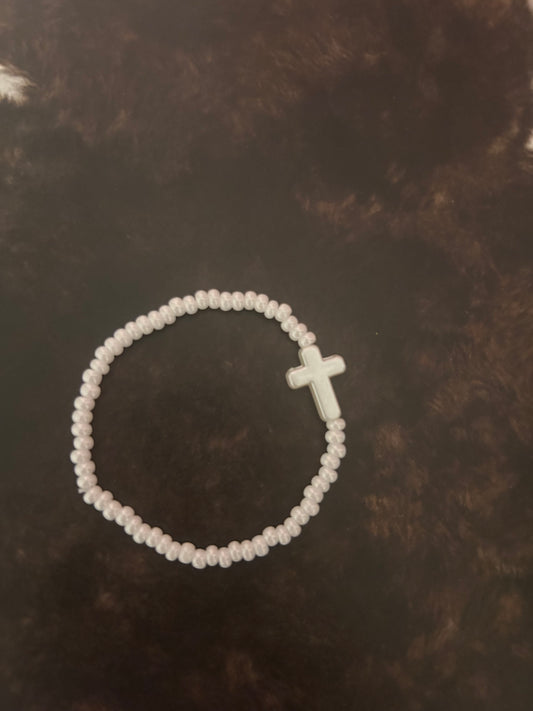 White cross bracelet