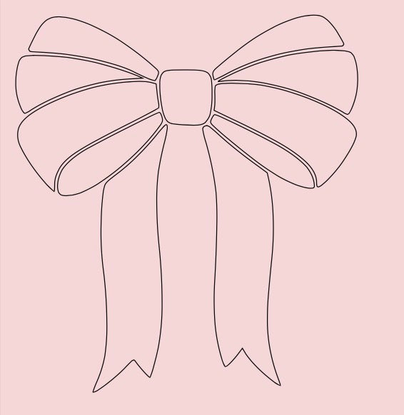 Bow decal 6x6 medium