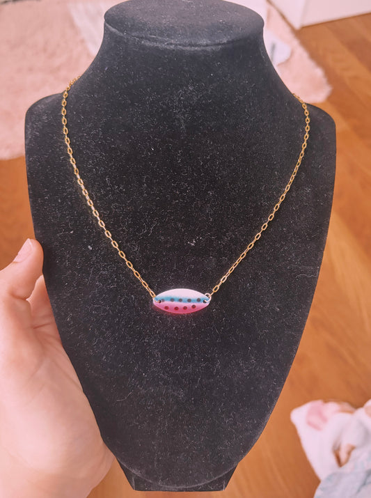 Cotton candy kastmaster gold filled non tarnish chain link necklace