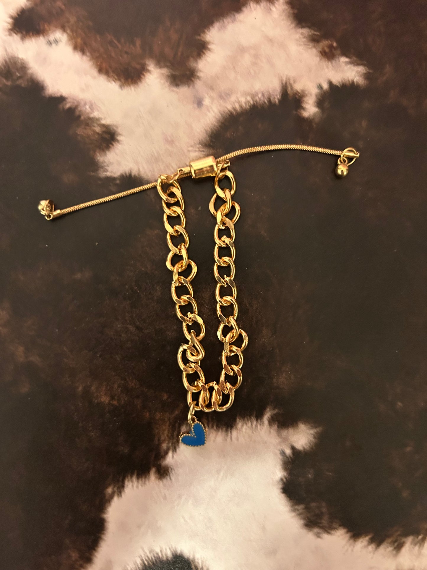 Dark blue heart bracelet