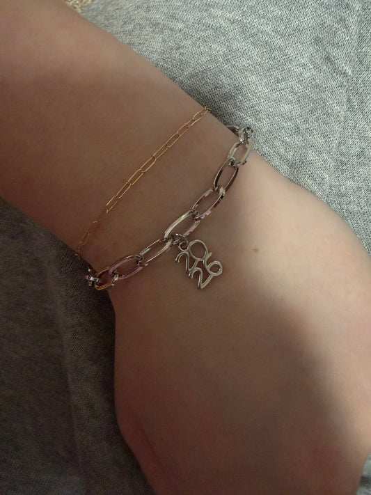 2026 non tarnish chain bracelet in silver