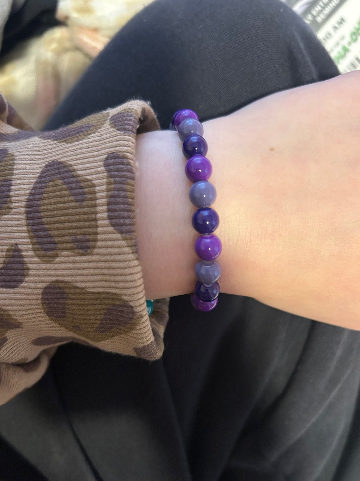Purple beaded bracelet