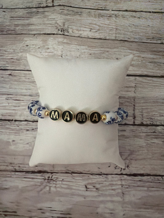 Non tarnish mama bracelet in gold