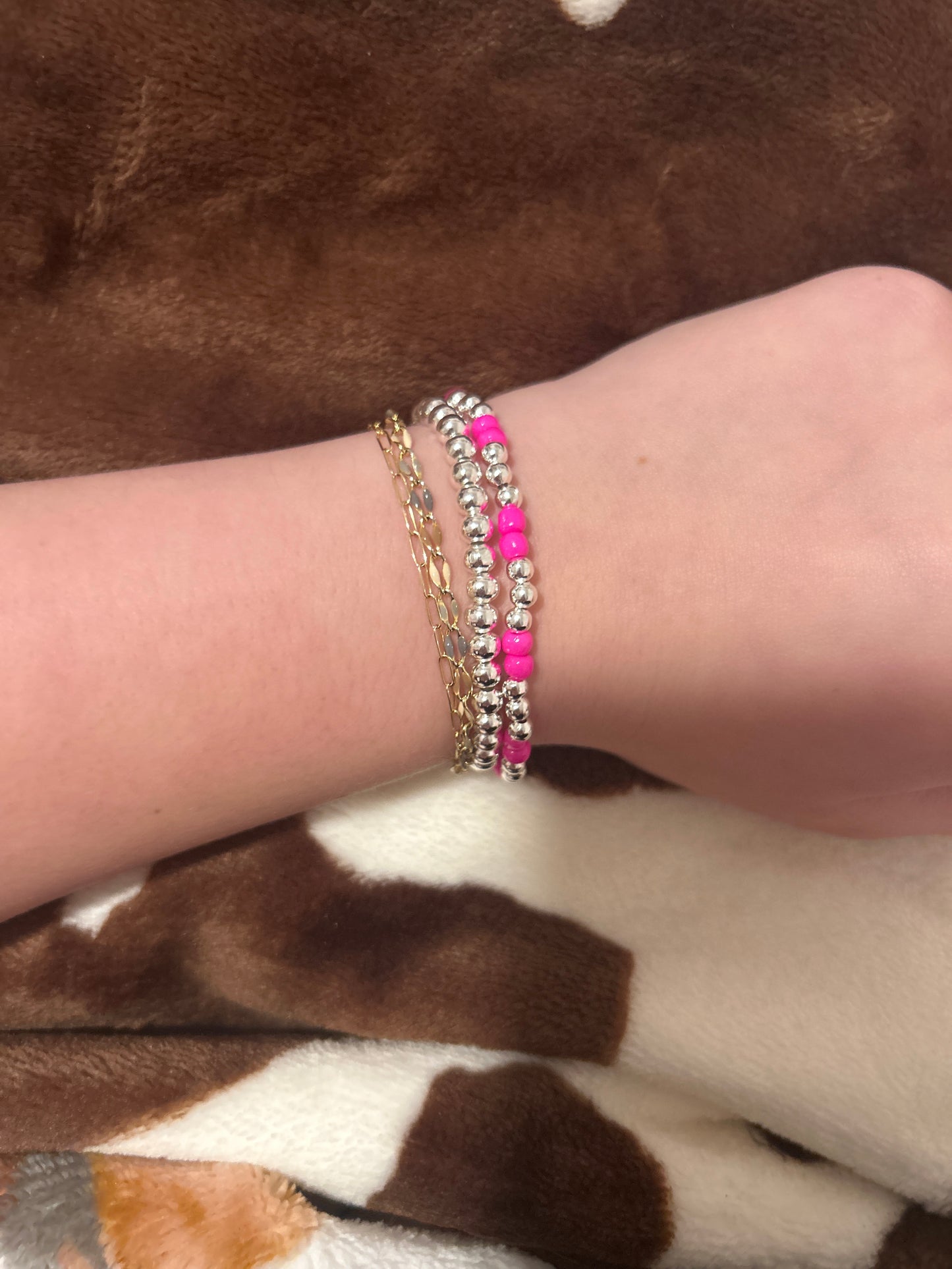 Double pink silver stack
