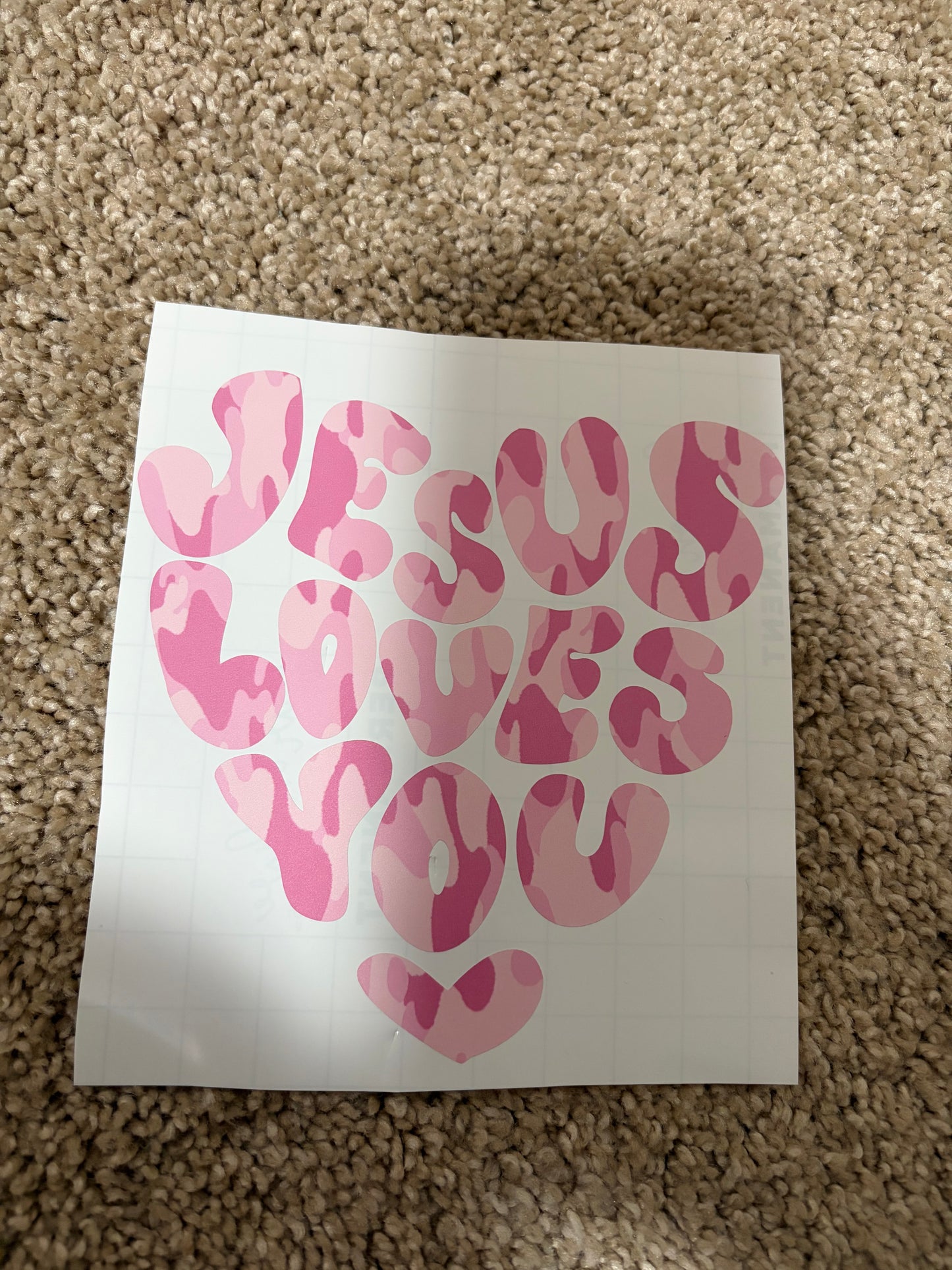 Jesus loves you sticker size medium