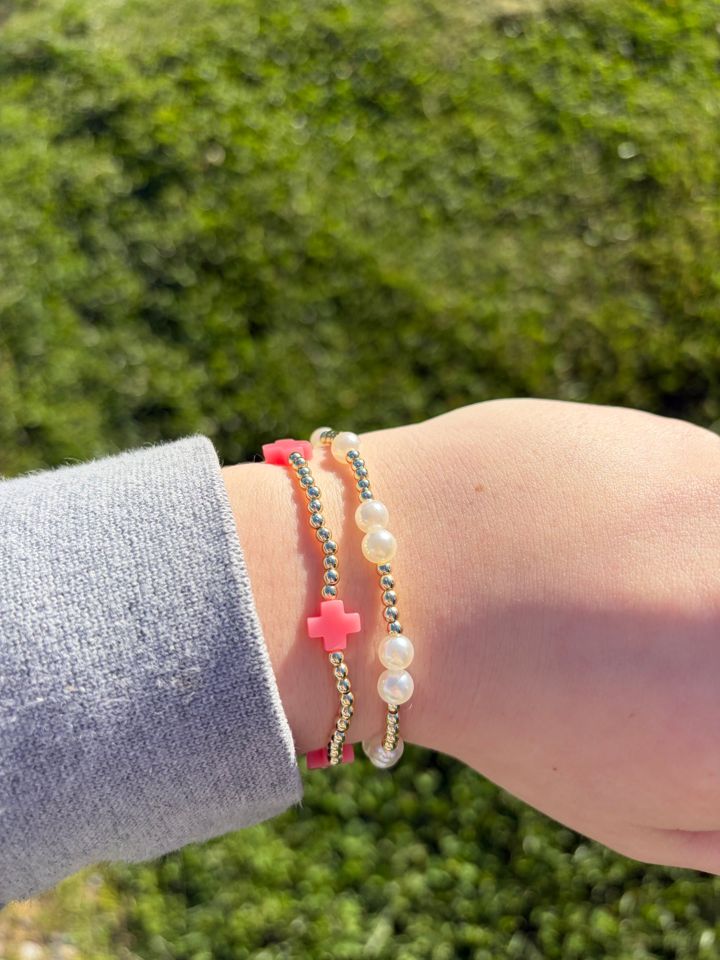The pink and gold filled non tarnish stack