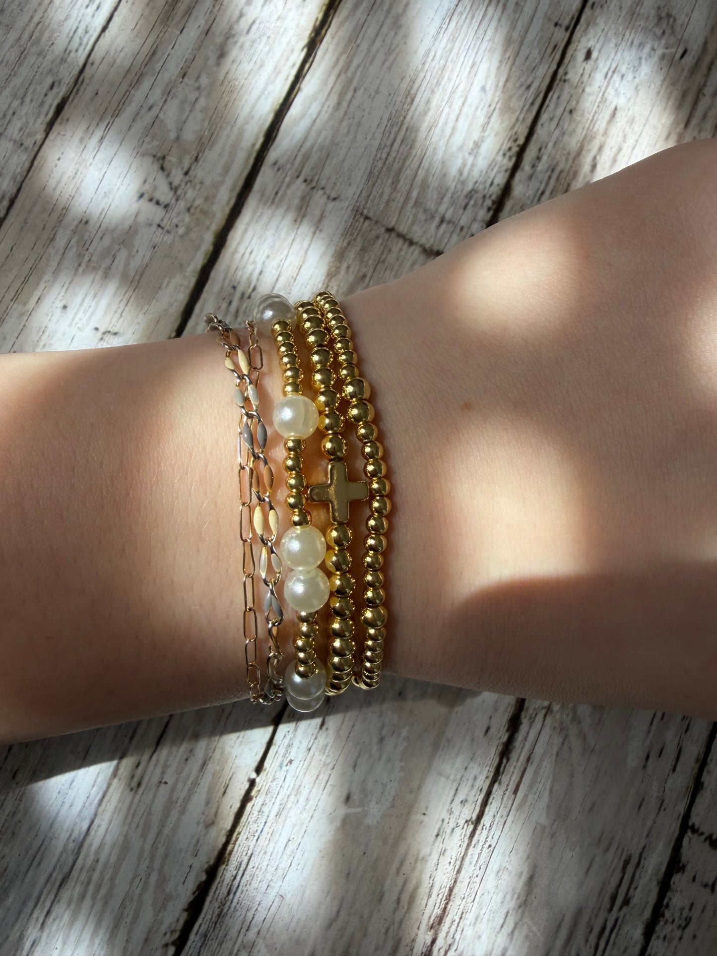 Dainty cross and pearl non tarnish stack (3)