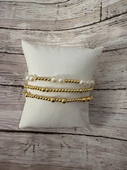 Pretty in gold dainty stack